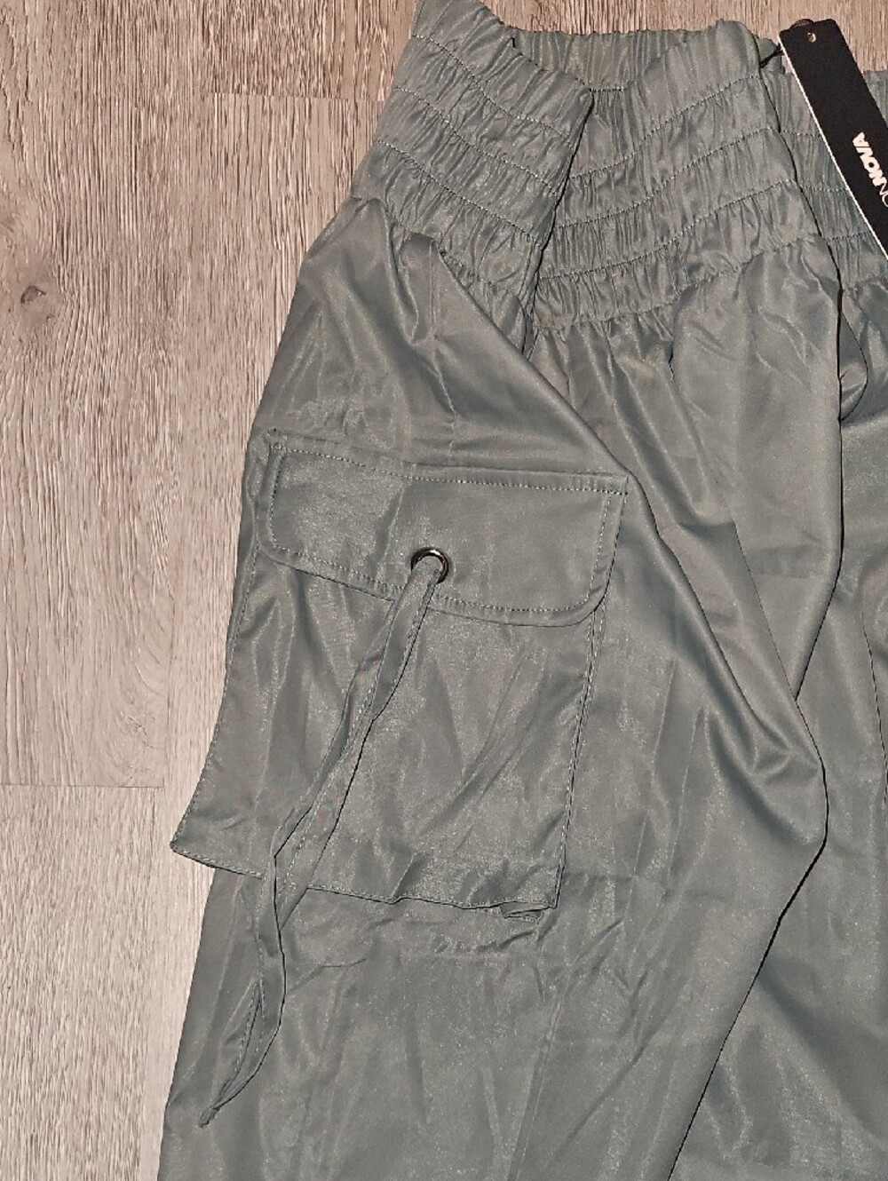 Fashion Nova Olive Green Maxi Skirt with Side Ties And Graphic Tee - Picture 3 of 4